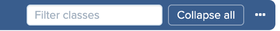 Filter classes box, Collapse all button, and a more menu.